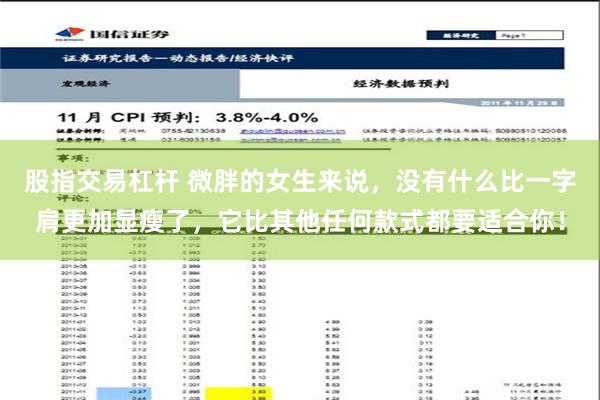 股指交易杠杆 微胖的女生来说，没有什么比一字肩更加显瘦了，它比其他任何款式都要适合你！