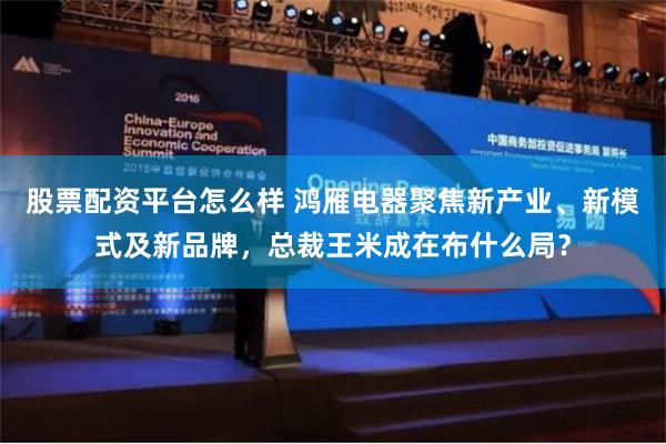 股票配资平台怎么样 鸿雁电器聚焦新产业、新模式及新品牌，总裁王米成在布什么局？