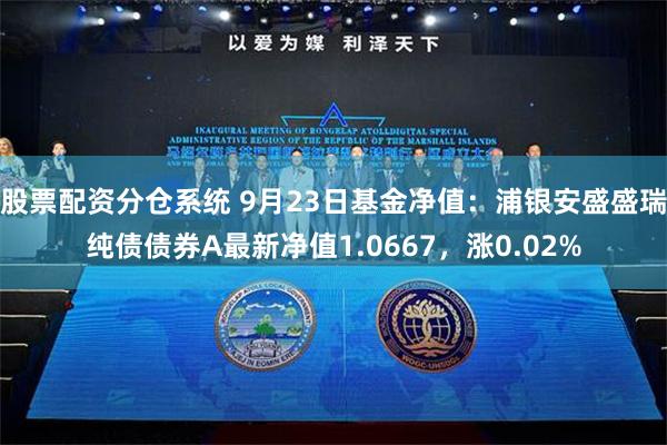 股票配资分仓系统 9月23日基金净值：浦银安盛盛瑞纯债债券A最新净值1.0667，涨0.02%