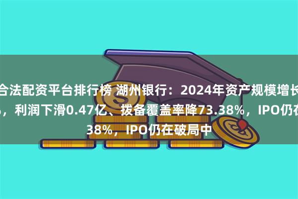 合法配资平台排行榜 湖州银行：2024年资产规模增长15.32%，利润下滑0.47亿、拨备覆盖率降73.38%，IPO仍在破局中