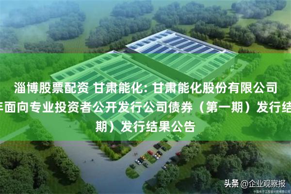 淄博股票配资 甘肃能化: 甘肃能化股份有限公司2025年面向专业投资者公开发行公司债券(第一期)发行结果公告