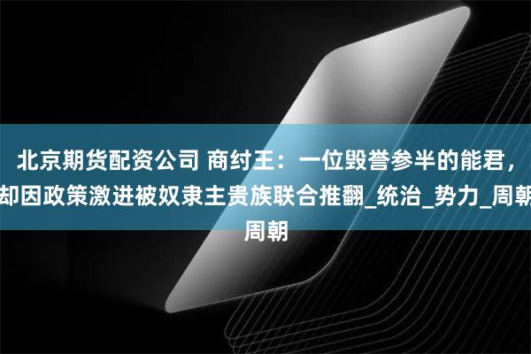 北京期货配资公司 商纣王：一位毁誉参半的能君，却因政策激进被奴隶主贵族联合推翻_统治_势力_周朝