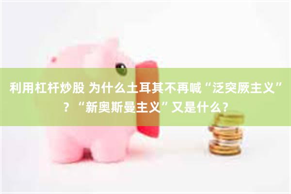 利用杠杆炒股 为什么土耳其不再喊“泛突厥主义”？“新奥斯曼主义”又是什么？