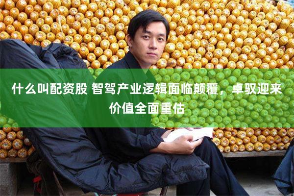 什么叫配资股 智驾产业逻辑面临颠覆，卓驭迎来价值全面重估