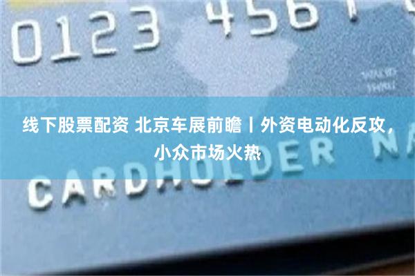 线下股票配资 北京车展前瞻丨外资电动化反攻，小众市场火热