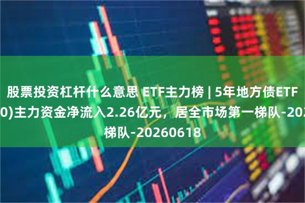 股票投资杠杆什么意思 ETF主力榜 | 5年地方债ETF(511060)主力资金净流入2.26亿元，居全市场第一梯队-20260618