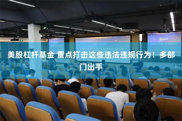 美股杠杆基金 重点打击这些违法违规行为！多部门出手