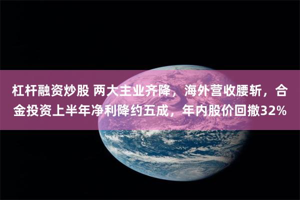 杠杆融资炒股 两大主业齐降，海外营收腰斩，合金投资上半年净利降约五成，年内股价回撤32%