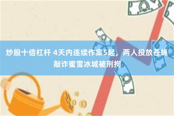 炒股十倍杠杆 4天内连续作案5起，两人投放苍蝇敲诈蜜雪冰城被刑拘
