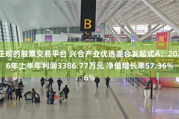 正规的股票交易平台 兴合产业优选混合发起式A：2026年上半年利润3386.77万元 净值增长率57.36%