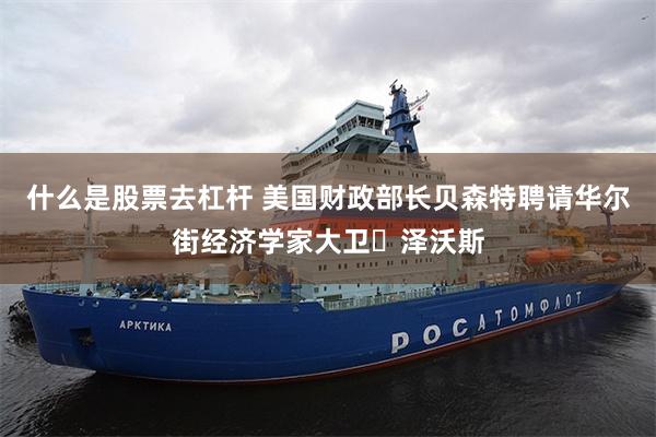 什么是股票去杠杆 美国财政部长贝森特聘请华尔街经济学家大卫・泽沃斯