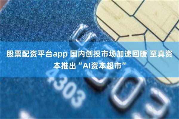 股票配资平台app 国内创投市场加速回暖 至真资本推出“AI资本超市”