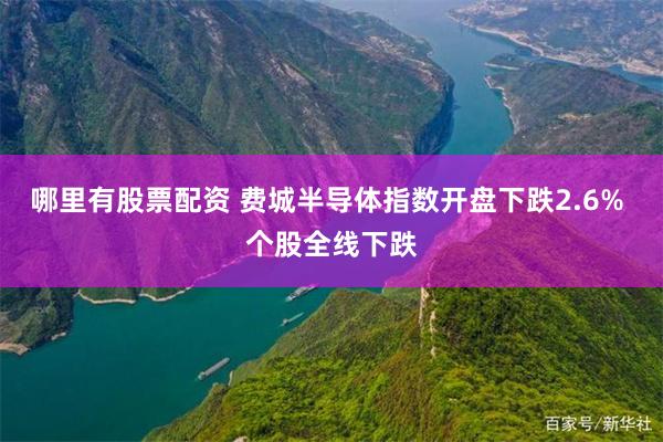 哪里有股票配资 费城半导体指数开盘下跌2.6% 个股全线下跌